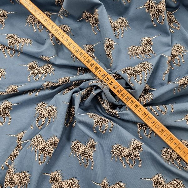 OUTLET-TRIKÅ GLITTERUNICORN JEANSBLÅ