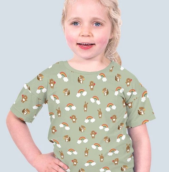 TRIKÅ VINTAGE RABBIT GRÅGRÖN/RÖD FG 22