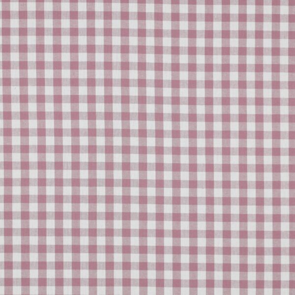 BOMULLSTYG SKJORTKLASSIKER MALVA/VIT RUTIG 10MM FG 87051