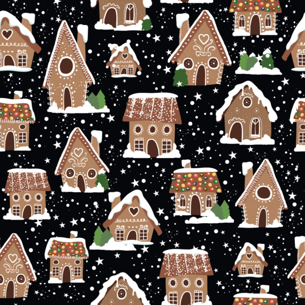 TRIKÅ EKO PEPPARKAKSHUS SVART/BRUN