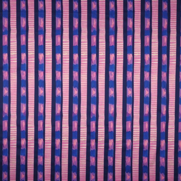 BOMULLSSATIN STRIPE BLÅ/LILA/ROSA FG 12