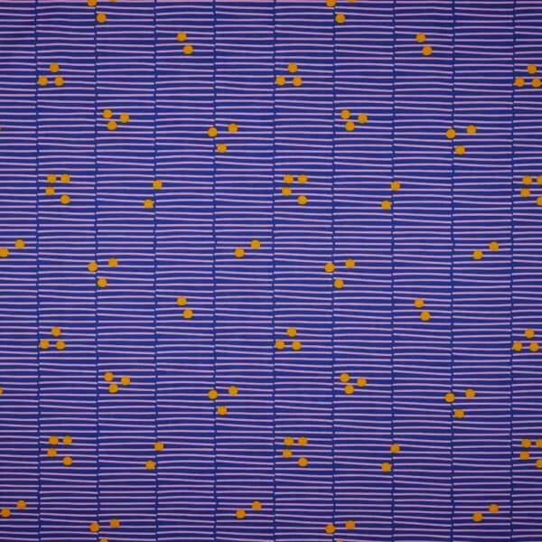 BOMULLSTYG BROKEN STRIPE BLÅ/ROSA/SENAP FG 2