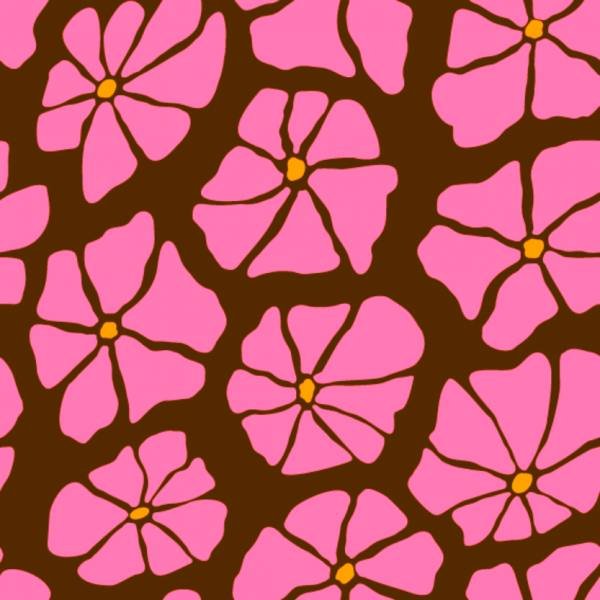 TRIKÅ EKO FLOATING FLOWERS ROSA/BRUN