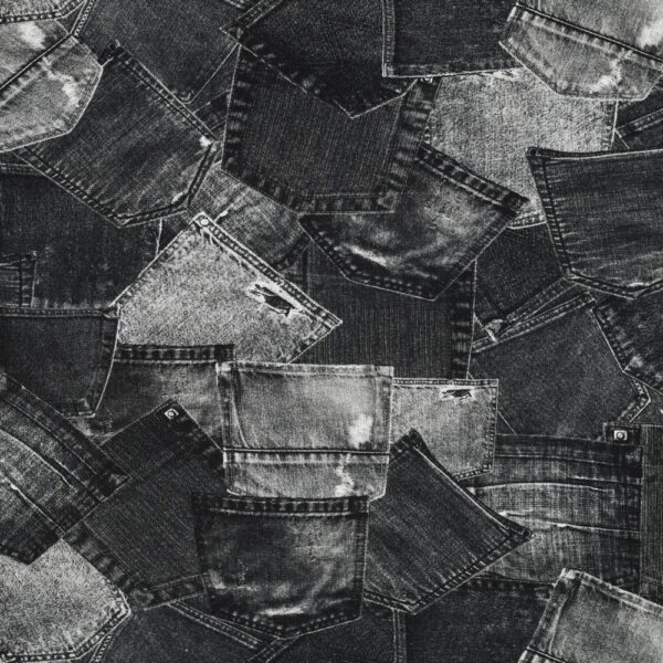 TRIKÅ JEANSFICKOR GRÅSVART FG 12