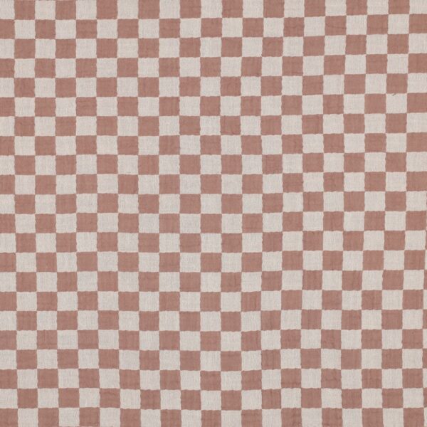 Muslin Ska-rutan beige fg 1