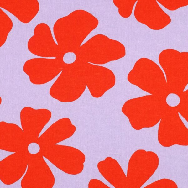 Halvlinne Dansa-loss-blomman lila/orange fg 8